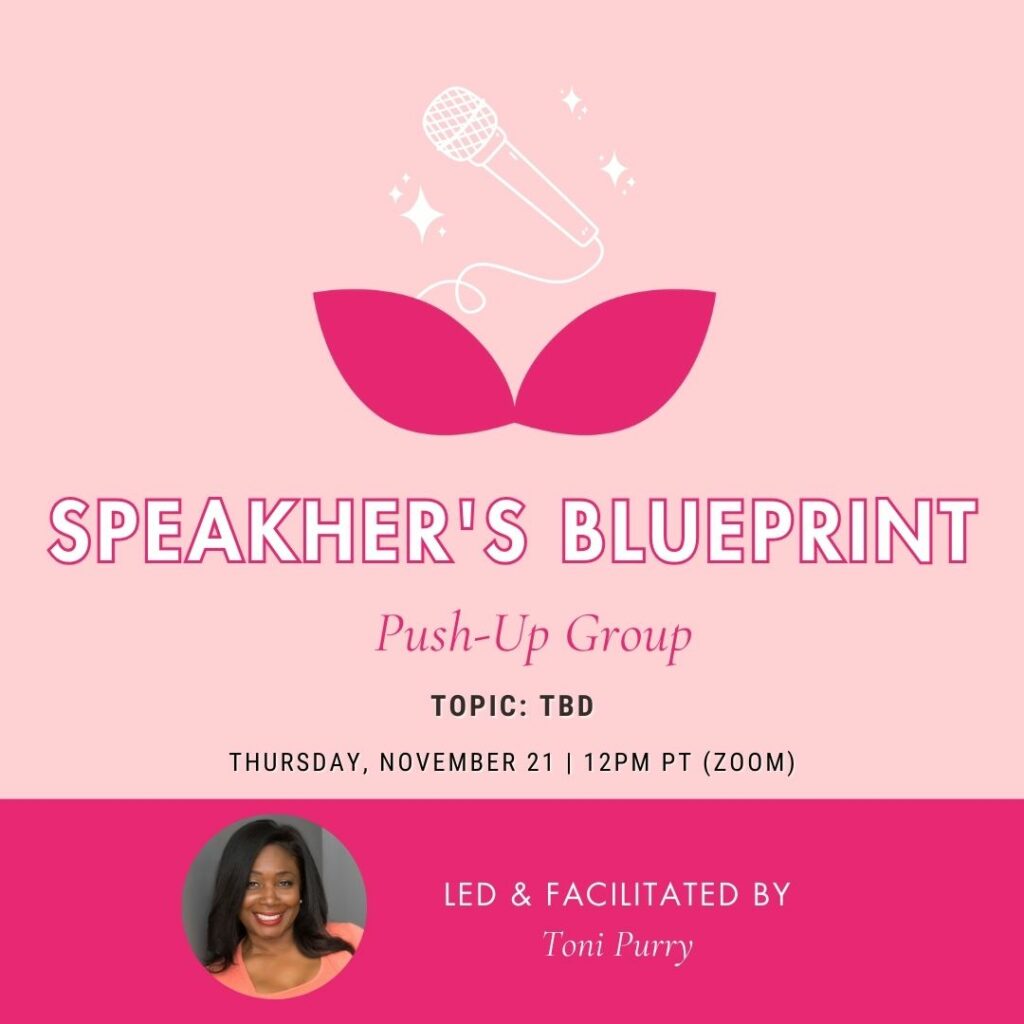 SpeakHer's Blueprint TED Talk speaker training workshop by Toni Purry